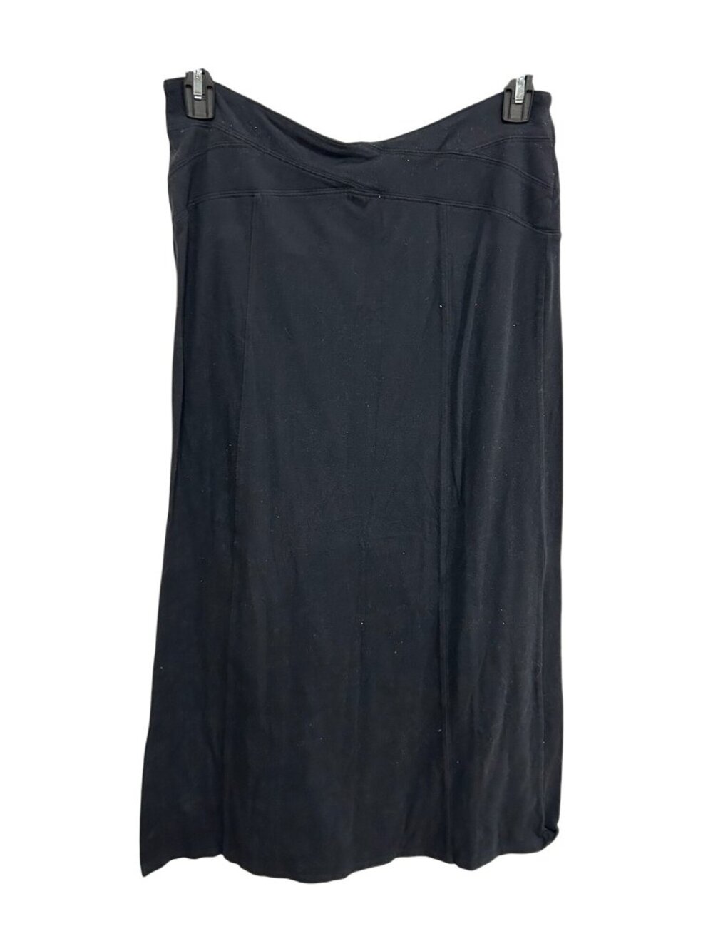 Athleta Black High-Waisted Pull-on Midi Skirt Gorpcore Minimalist